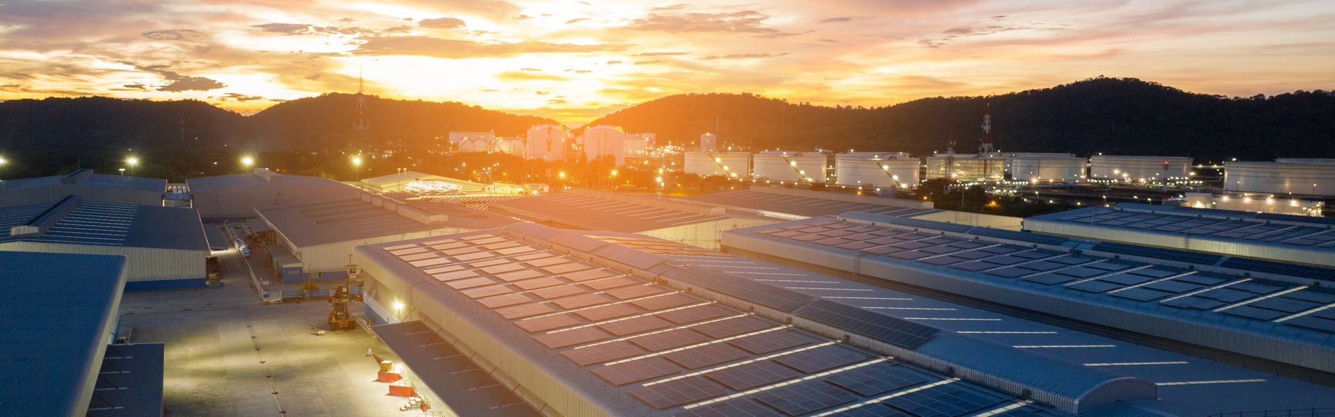 Top,View,Solar,Panels,On,Warehouse,Factory.,Solar,Photo,Voltaic
