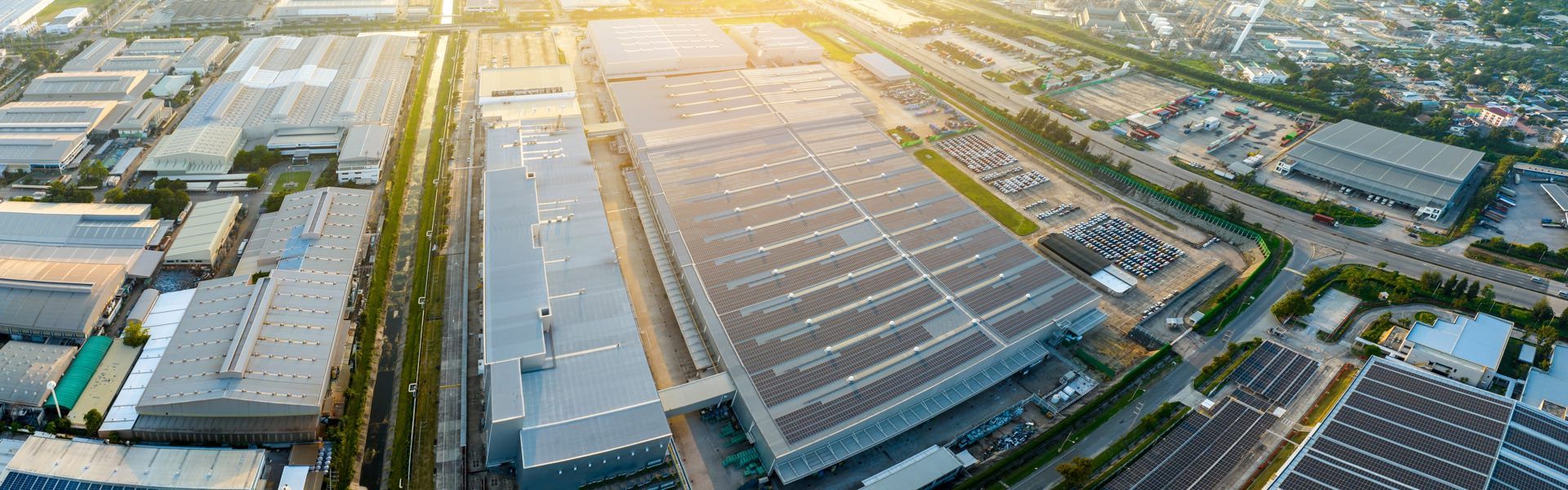 Top,View,Solar,Panels,On,Warehouse,Factory.,Solar,Photo,Voltaic